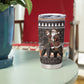 DR Congo Christmas Santa Gorilla Tumbler Cup Kuba Inspired Geometric Pattern