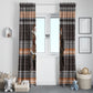 DR Congo Christmas Santa Gorilla Window Curtain Kuba Inspired Geometric Pattern