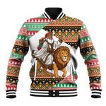 Ethiopia Christmas Santa Lion Baseball Jacket Habesha Kemis Woven Border