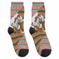 Ethiopia Christmas Santa Lion Crew Socks Habesha Kemis Woven Border