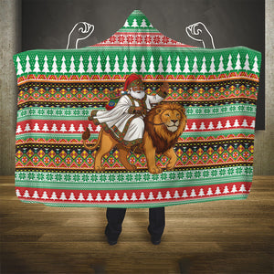 Ethiopia Christmas Santa Lion Hooded Blanket Habesha Kemis Woven Border