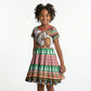 Ethiopia Christmas Santa Lion Kid Short Sleeve Dress Habesha Kemis Woven Border