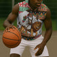 Ethiopia Christmas Santa Lion Sleeveless Zip Hoodie Habesha Kemis Woven Border