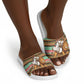 Ethiopia Christmas Santa Lion Slide Sandals Habesha Kemis Woven Border
