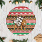 Ethiopia Christmas Santa Lion Tree Skirt Habesha Kemis Woven Border