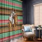 Ethiopia Christmas Santa Lion Window Curtain Habesha Kemis Woven Border