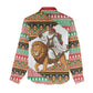 Ethiopia Christmas Santa Lion Women Casual Shirt Habesha Kemis Woven Border