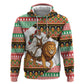 Ethiopia Christmas Santa Lion Zip Hoodie Habesha Kemis Woven Border