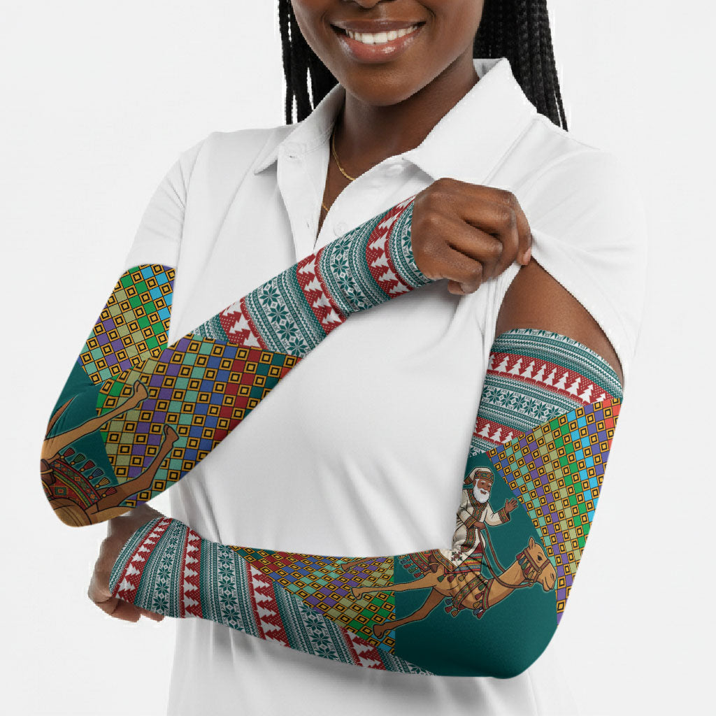 Eritrea Christmas Santa Camel Arm Sleeves Tigrinya Woven Textile