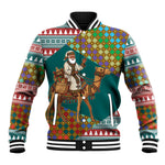 Eritrea Christmas Santa Camel Baseball Jacket Tigrinya Woven Textile