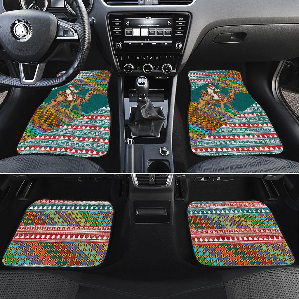 Eritrea Christmas Santa Camel Car Mats Tigrinya Woven Textile