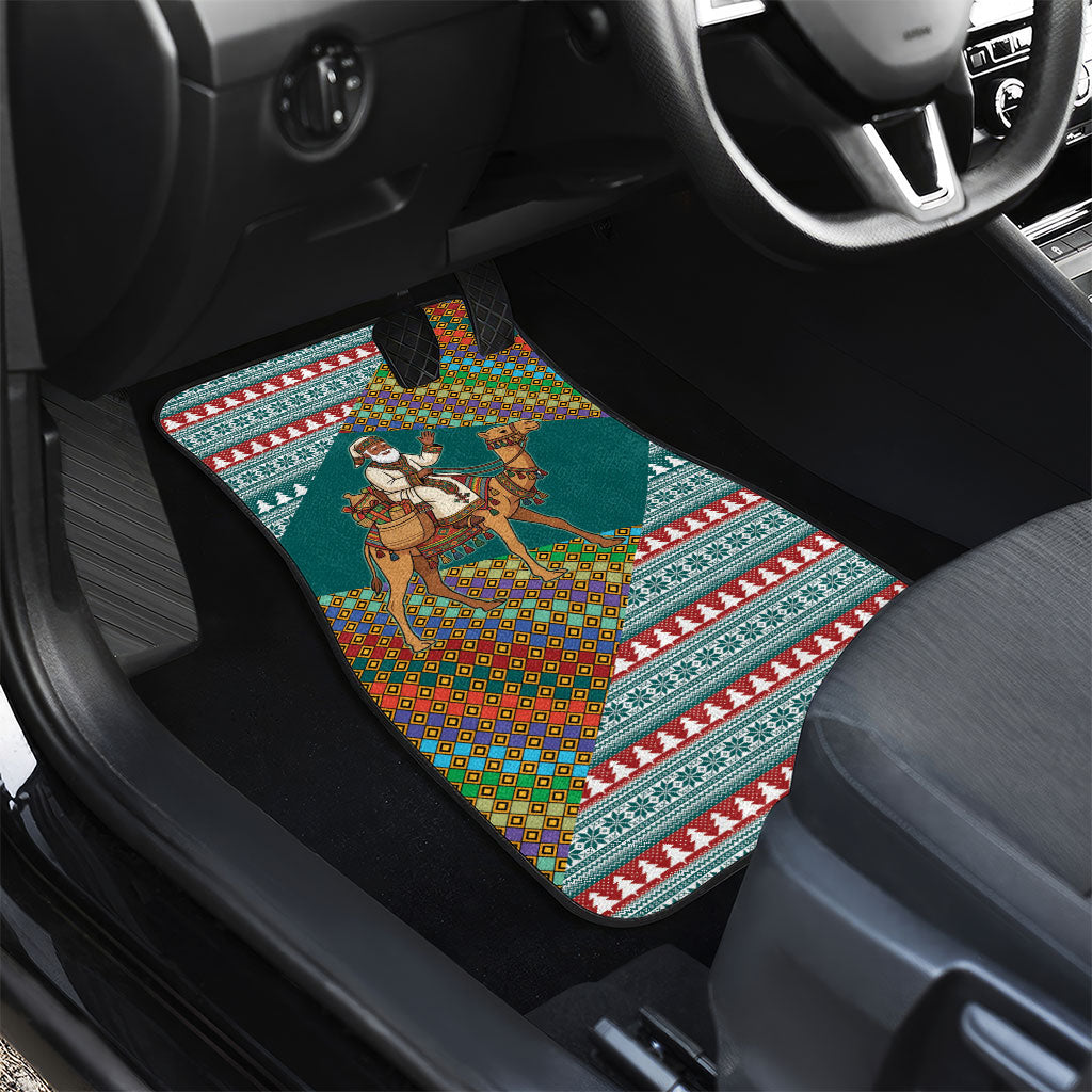 Eritrea Christmas Santa Camel Car Mats Tigrinya Woven Textile