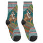 Eritrea Christmas Santa Camel Crew Socks Tigrinya Woven Textile