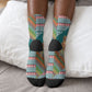 Eritrea Christmas Santa Camel Crew Socks Tigrinya Woven Textile
