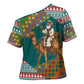 Eritrea Christmas Santa Camel Cross Shoulder Shirt Tigrinya Woven Textile