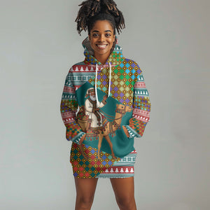 Eritrea Christmas Santa Camel Hoodie Dress Tigrinya Woven Textile