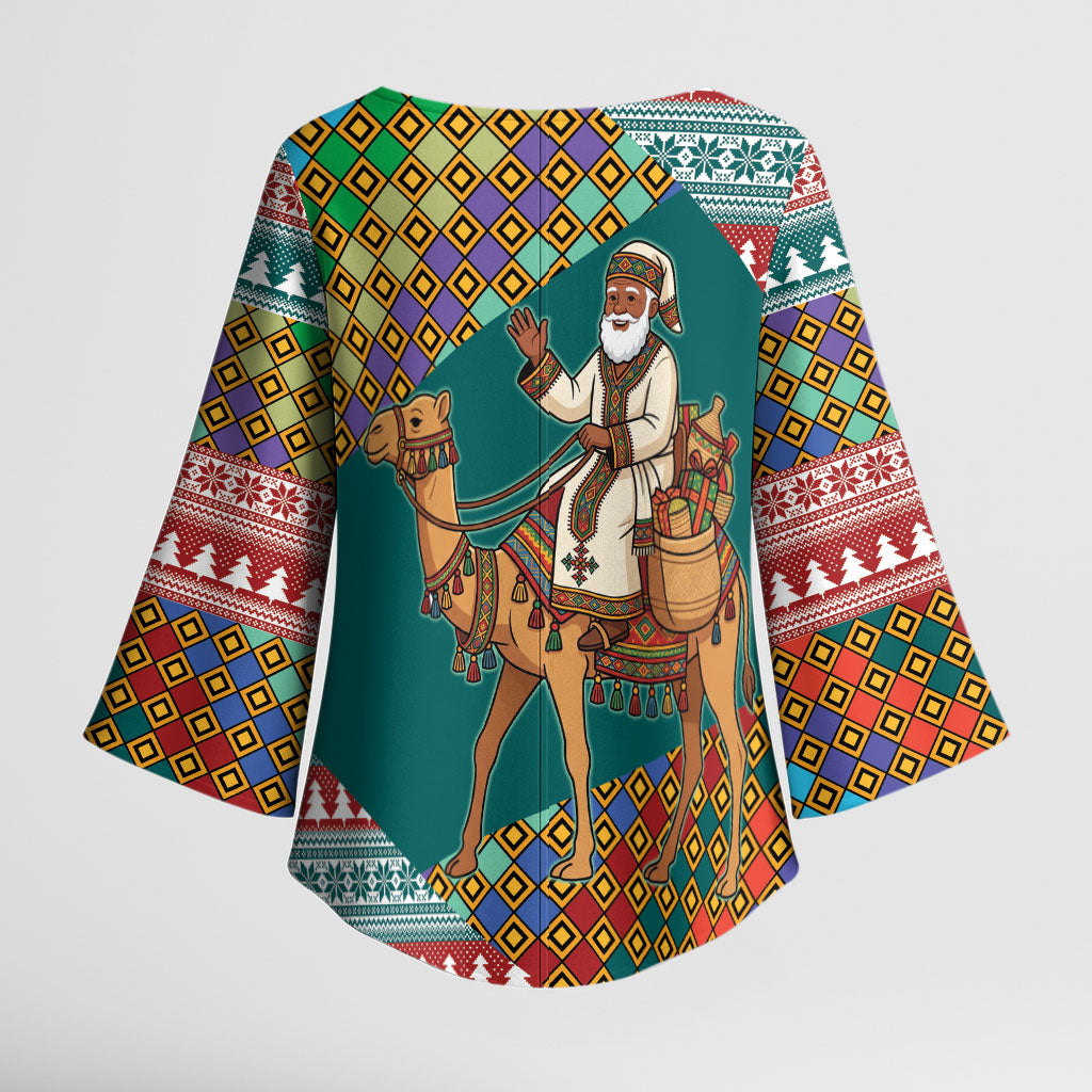Eritrea Christmas Santa Camel Kimono Sleeve Blouse Tigrinya Woven Textile