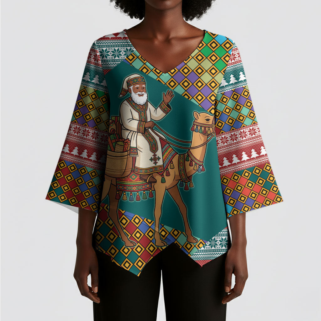 Eritrea Christmas Santa Camel Kimono Sleeve Blouse Tigrinya Woven Textile