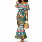 Eritrea Christmas Santa Camel Mermaid Dress Tigrinya Woven Textile