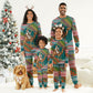 Eritrea Christmas Santa Camel Christmas Pajama Set Tigrinya Woven Textile