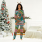Eritrea Christmas Santa Camel Christmas Pajama Set Tigrinya Woven Textile