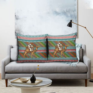 Eritrea Christmas Santa Camel Pillow Cover Tigrinya Woven Textile