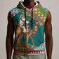 Eritrea Christmas Santa Camel Sleeveless Hoodie Tigrinya Woven Textile