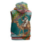 Eritrea Christmas Santa Camel Sleeveless Zip Hoodie Tigrinya Woven Textile