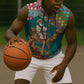 Eritrea Christmas Santa Camel Sleeveless Zip Hoodie Tigrinya Woven Textile