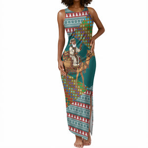 Eritrea Christmas Santa Camel Tank Maxi Dress Tigrinya Woven Textile