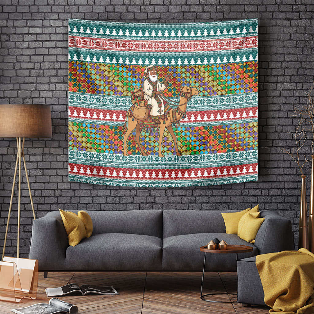 Eritrea Christmas Santa Camel Tapestry Tigrinya Woven Textile