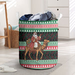 Sudan Christmas Santa Dromedary Camel Laundry Basket Sudanese Tobe Inspired Textile