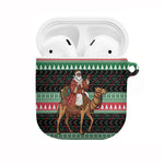 Sudan Christmas Santa Dromedary Camel AirPods Case Sudanese Tobe Inspired Textile