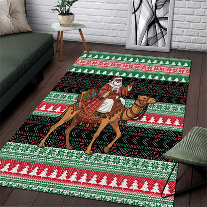Sudan Christmas Santa Dromedary Camel Area Rug Sudanese Tobe Inspired Textile