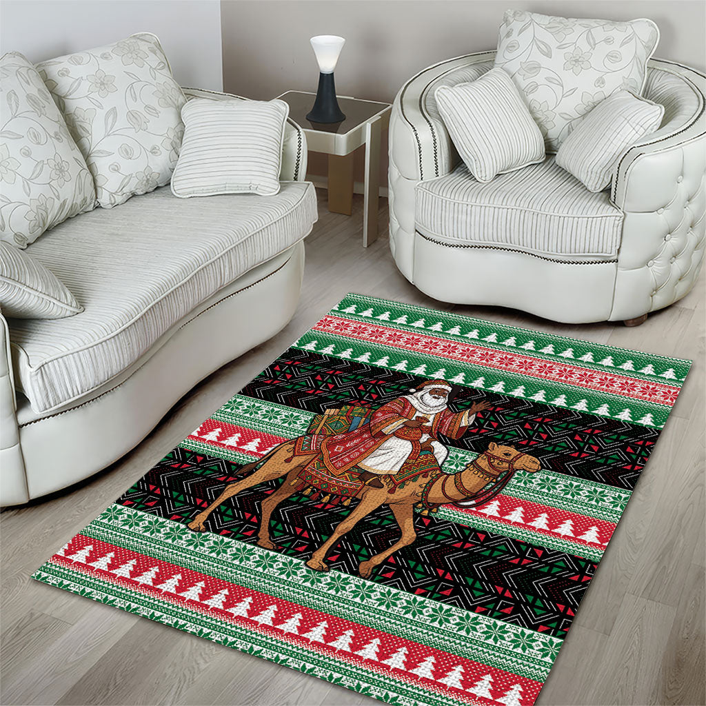 Sudan Christmas Santa Dromedary Camel Area Rug Sudanese Tobe Inspired Textile