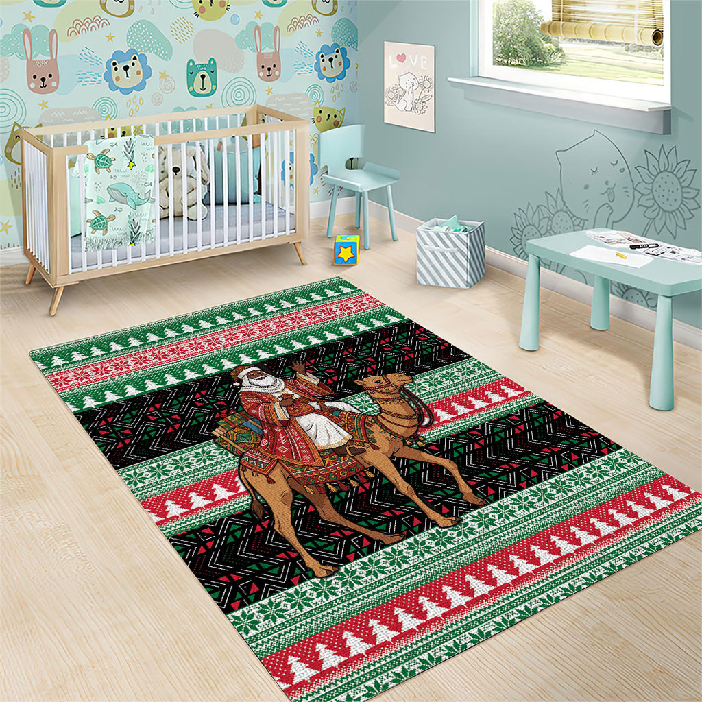 Sudan Christmas Santa Dromedary Camel Area Rug Sudanese Tobe Inspired Textile
