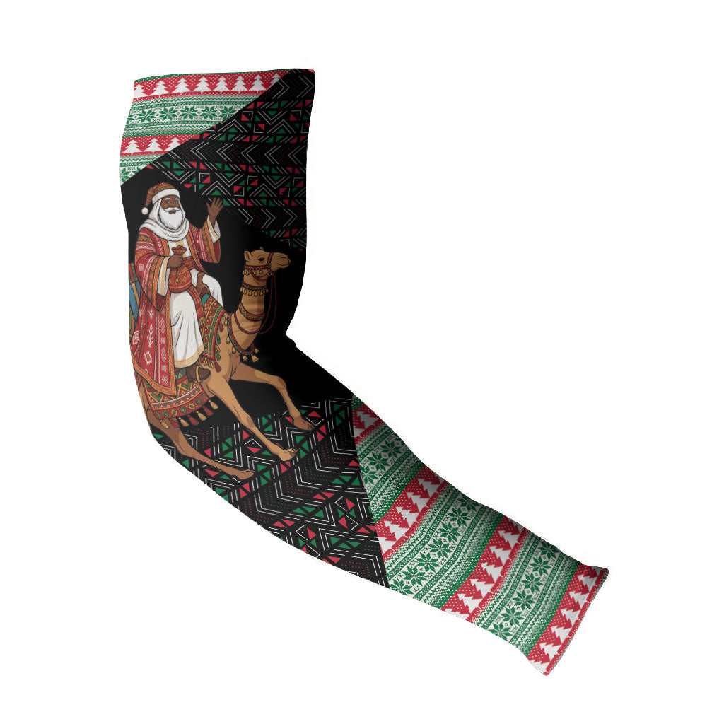Sudan Christmas Santa Dromedary Camel Arm Sleeves Sudanese Tobe Inspired Textile