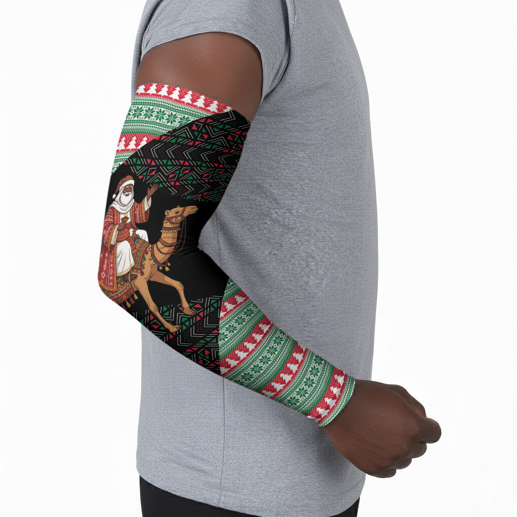 Sudan Christmas Santa Dromedary Camel Arm Sleeves Sudanese Tobe Inspired Textile