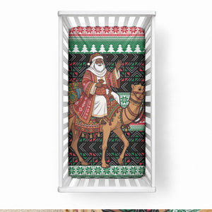 Sudan Christmas Santa Dromedary Camel Baby Bed Cover Sudanese Tobe Inspired Textile