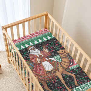 Sudan Christmas Santa Dromedary Camel Baby Bed Cover Sudanese Tobe Inspired Textile