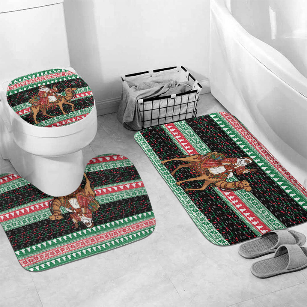 Sudan Christmas Santa Dromedary Camel Bathroom Set Sudanese Tobe Inspired Textile