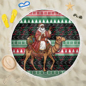 Sudan Christmas Santa Dromedary Camel Beach Blanket Sudanese Tobe Inspired Textile
