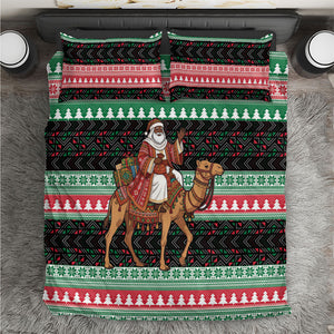 Sudan Christmas Santa Dromedary Camel Bedding Set Sudanese Tobe Inspired Textile