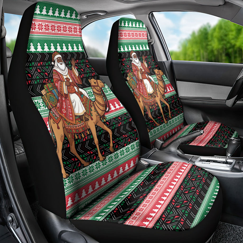 Sudan Christmas Santa Dromedary Camel Car Seat Cover Sudanese Tobe Inspired Textile