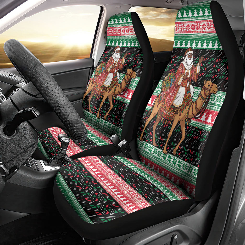 Sudan Christmas Santa Dromedary Camel Car Seat Cover Sudanese Tobe Inspired Textile