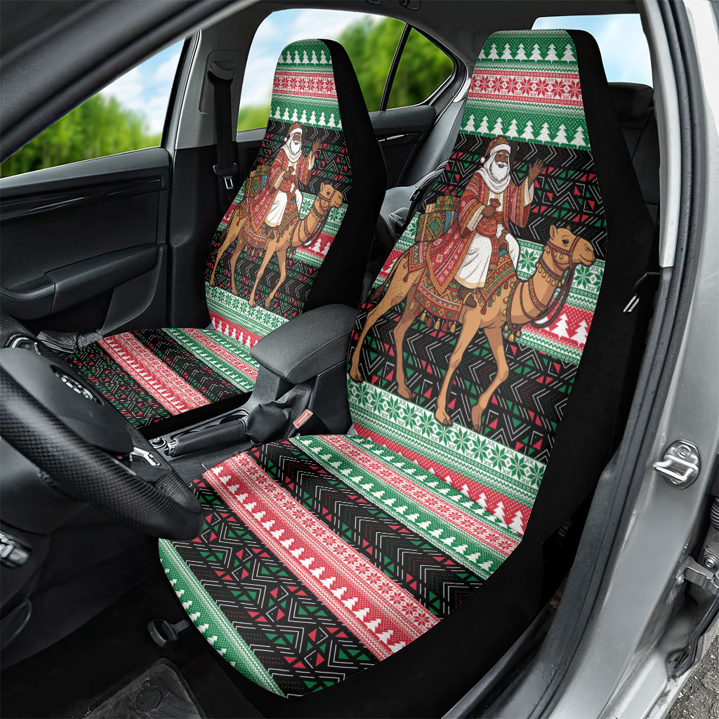 Sudan Christmas Santa Dromedary Camel Car Seat Cover Sudanese Tobe Inspired Textile