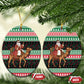 Sudan Christmas Santa Dromedary Camel Ceramic Ornament Sudanese Tobe Inspired Textile
