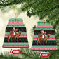Sudan Christmas Santa Dromedary Camel Ceramic Ornament Sudanese Tobe Inspired Textile