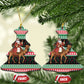 Sudan Christmas Santa Dromedary Camel Ceramic Ornament Sudanese Tobe Inspired Textile