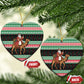 Sudan Christmas Santa Dromedary Camel Ceramic Ornament Sudanese Tobe Inspired Textile